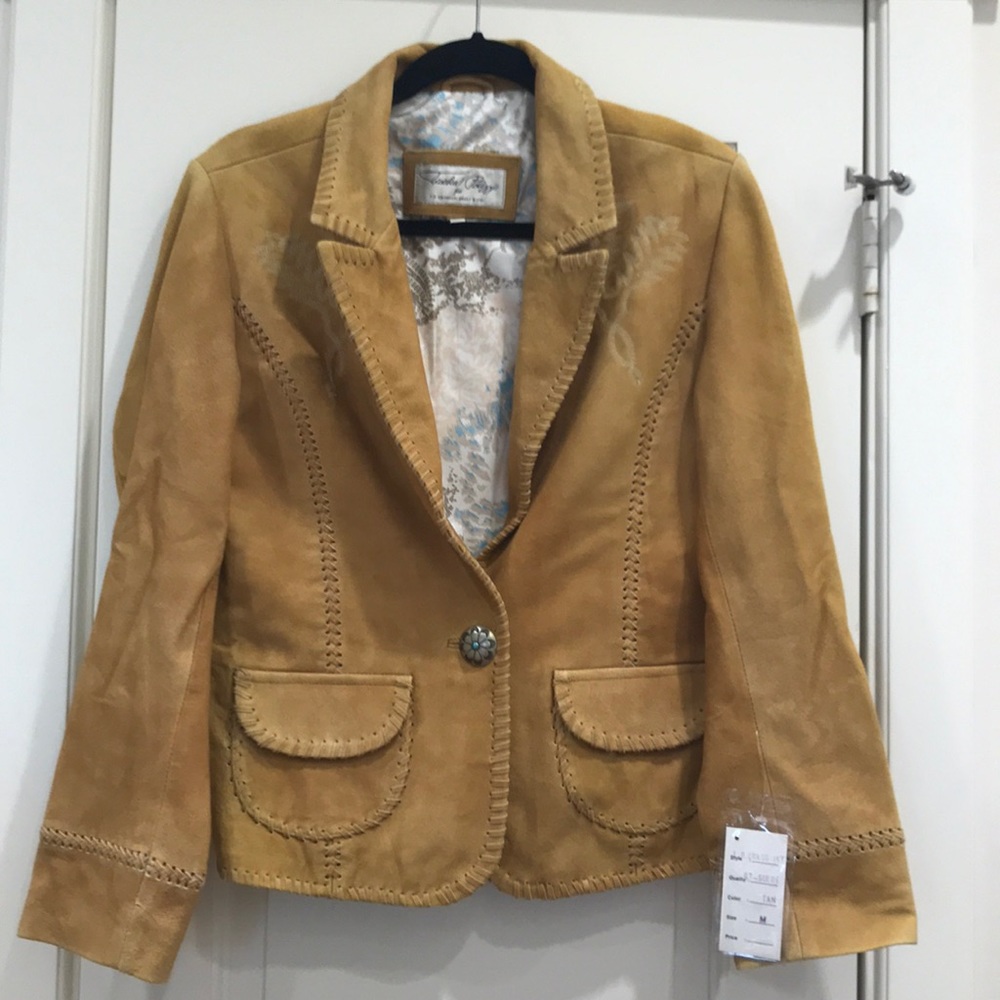 Tasha Polizzi Suede Embroidered Blazer NWT